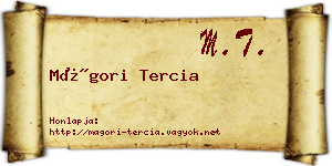 Mágori Tercia névjegykártya
